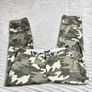 Tommy Hilfiger Camouflage Pants Mens 40x30 Green Camo‎ Flat Front Custom Fit